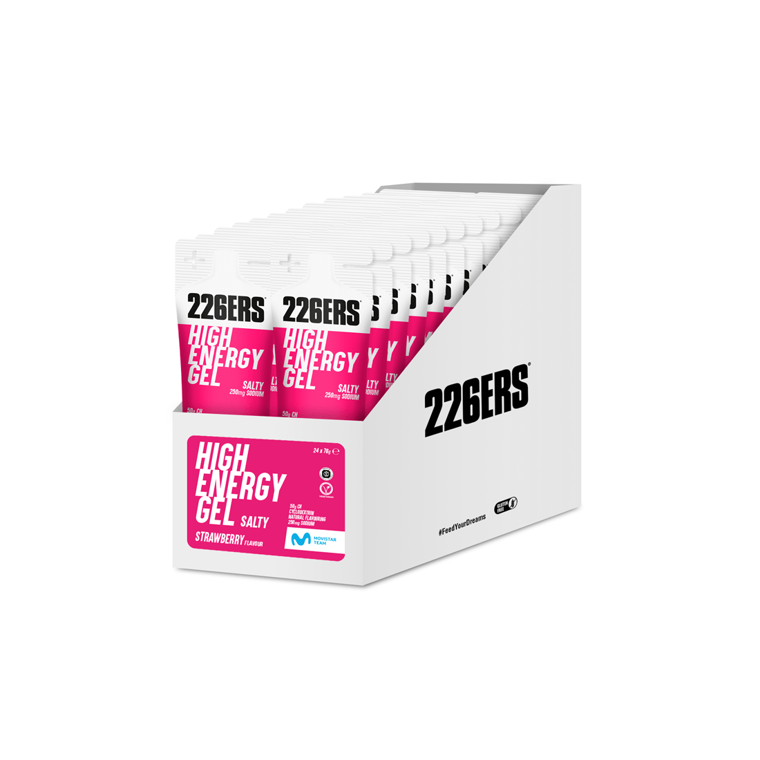 226ers Gels Box of 24 / Salty Strawberry High Energy Gel XMiles