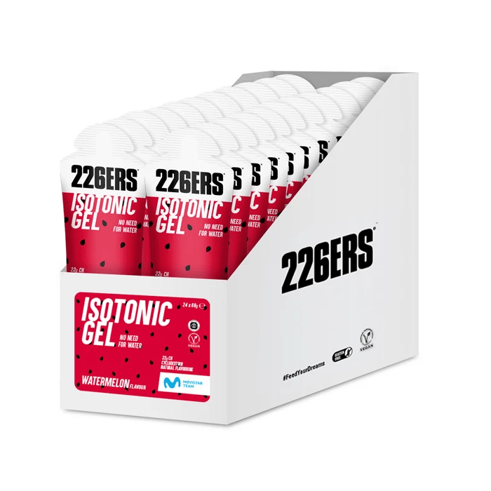226ers Gels Box of 24 / Watermelon Isotonic Energy Gel XMiles