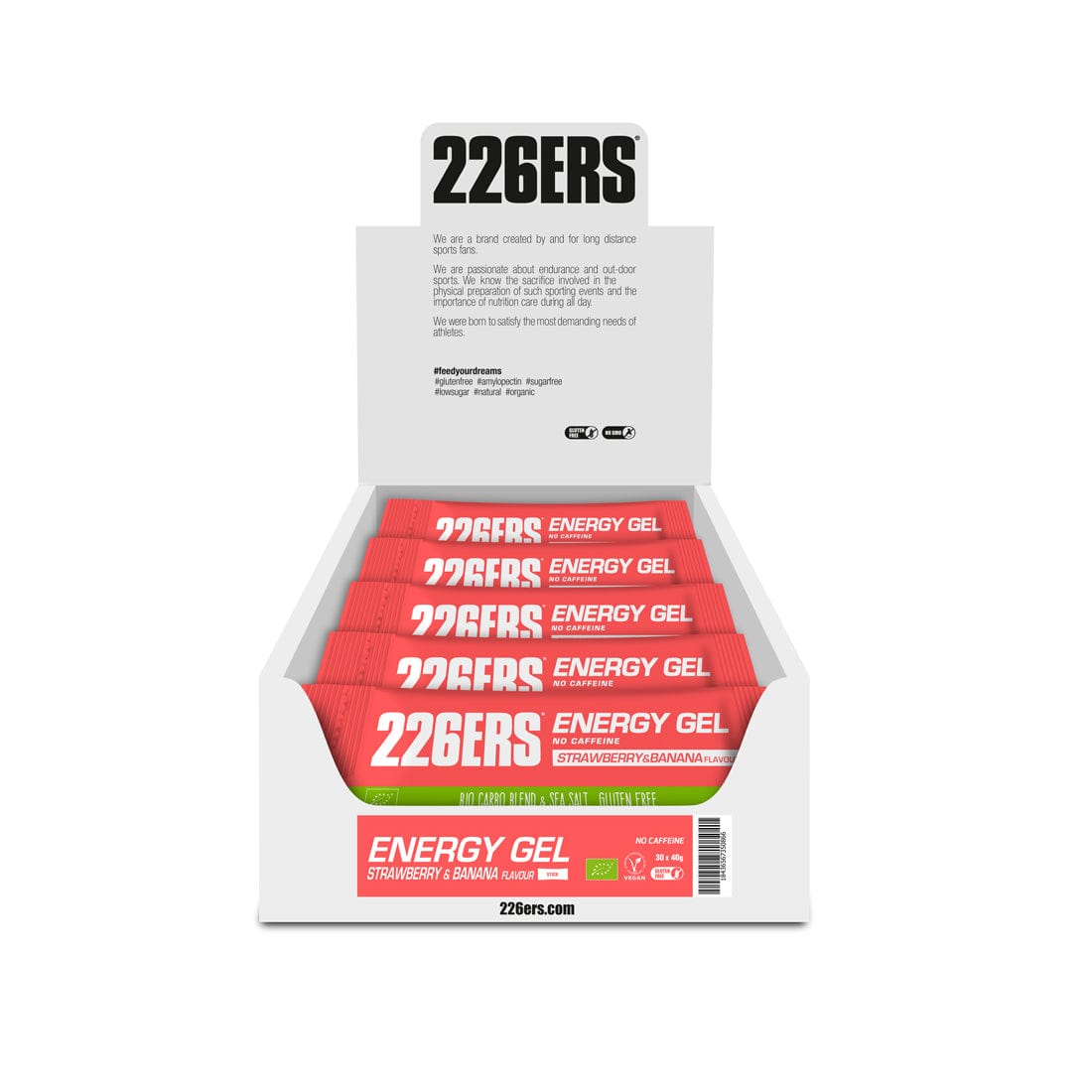 226ers Gels Box of 30 / Strawberry Banana BIO Energy Gel XMiles