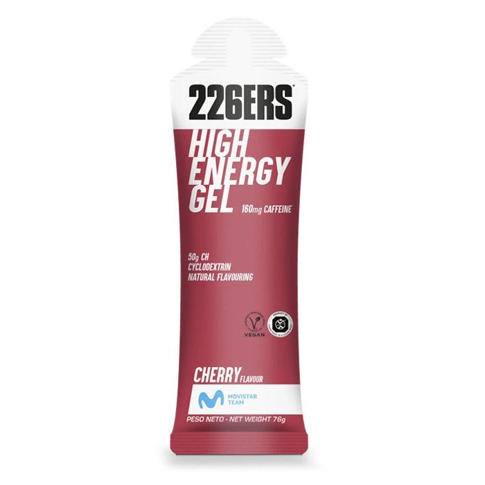 226ers Gels Single Serve / Cherry w/t Caffeine High Energy Gel XMiles