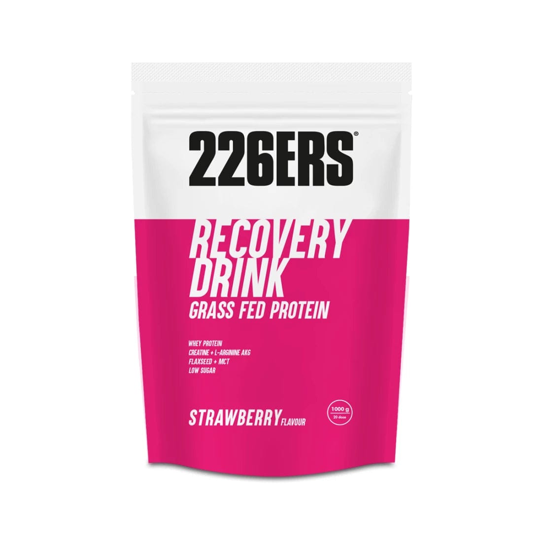 226ers Protein Drink 20 Serving Pouch (1kg) / Strawberry Recovery Drink XMiles