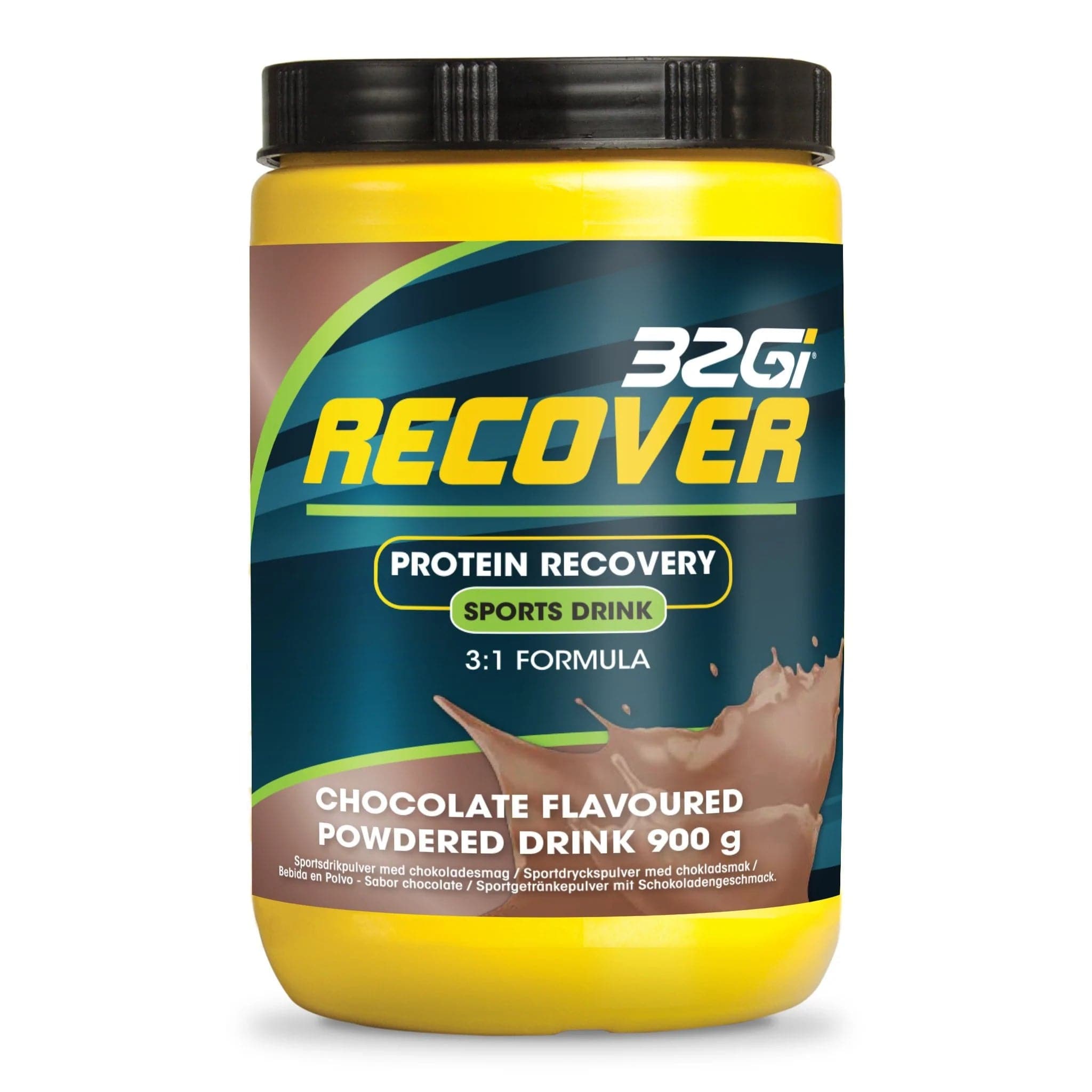 32Gi Protein Drink 12 Serving Tub (900g) / Chocolate Recovery Drink Sachets (75g) XMiles