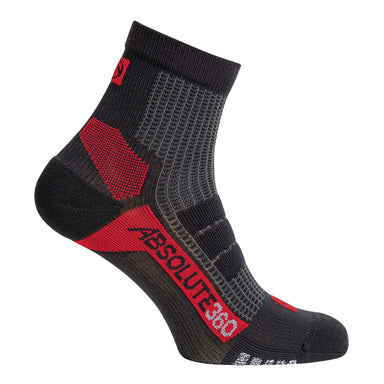 Absolute 360 Socks Small / Black / Red Performance Running Socks Quarter XMiles