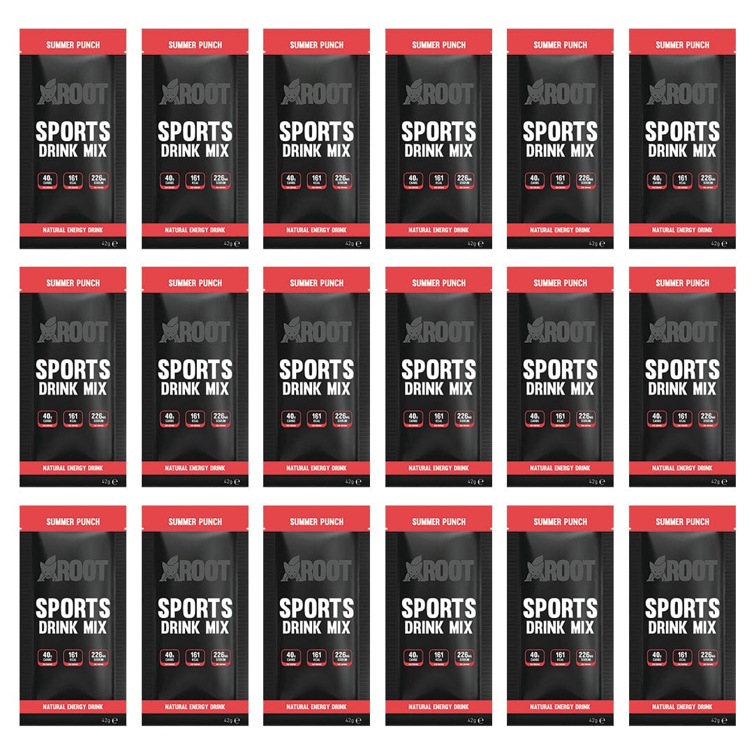 Active Root Energy Drink Box of 18 / Summer Punch Sports Drink Mix XMiles