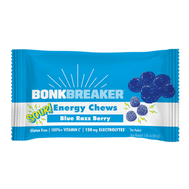 Bonk Breaker Chews Single Serve / Sour Blue Raspberry Energy Chews XMiles