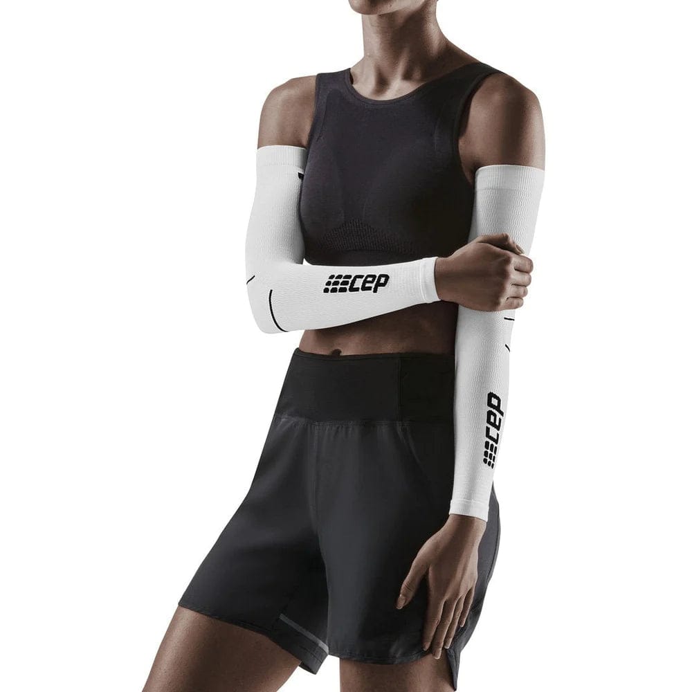 CEP Supports & Sleeves II / White Run Arm Sleeves XMiles
