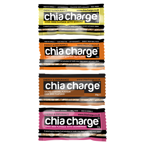 Chia Charge Energy Bars Pack of 8 / Mixed Chia Energy Mini Flapjack XMiles