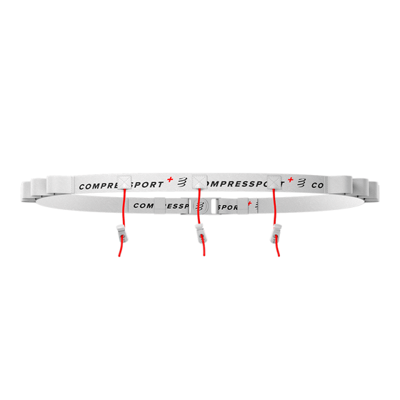 Compressport Belt White Race Belt XMiles