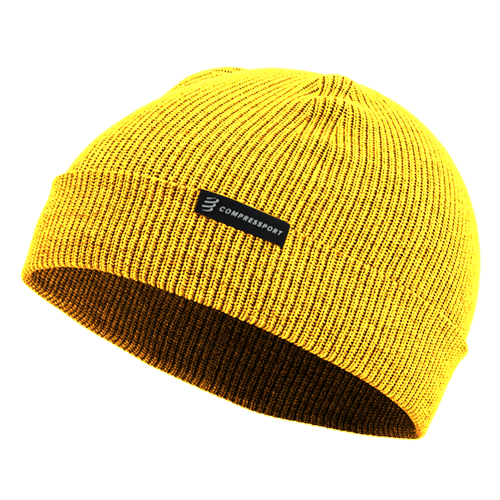 Compressport Headwear Ceylon Yellow Podium Beanie XMiles