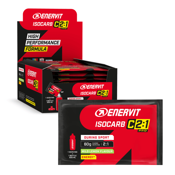 Enervit Energy Drink Box of 20 / Lemon C2:1 Pro Isocarb XMiles