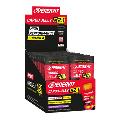 Enervit Gels Box of 20 / Tropical Fruits C2:1 Pro Carbo Jelly XMiles