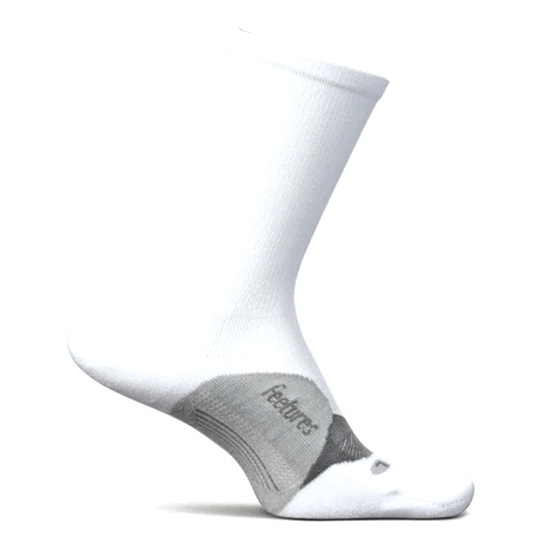 Feetures Socks M / White Elite Light Cushion Mini Crew Running Sock XMiles