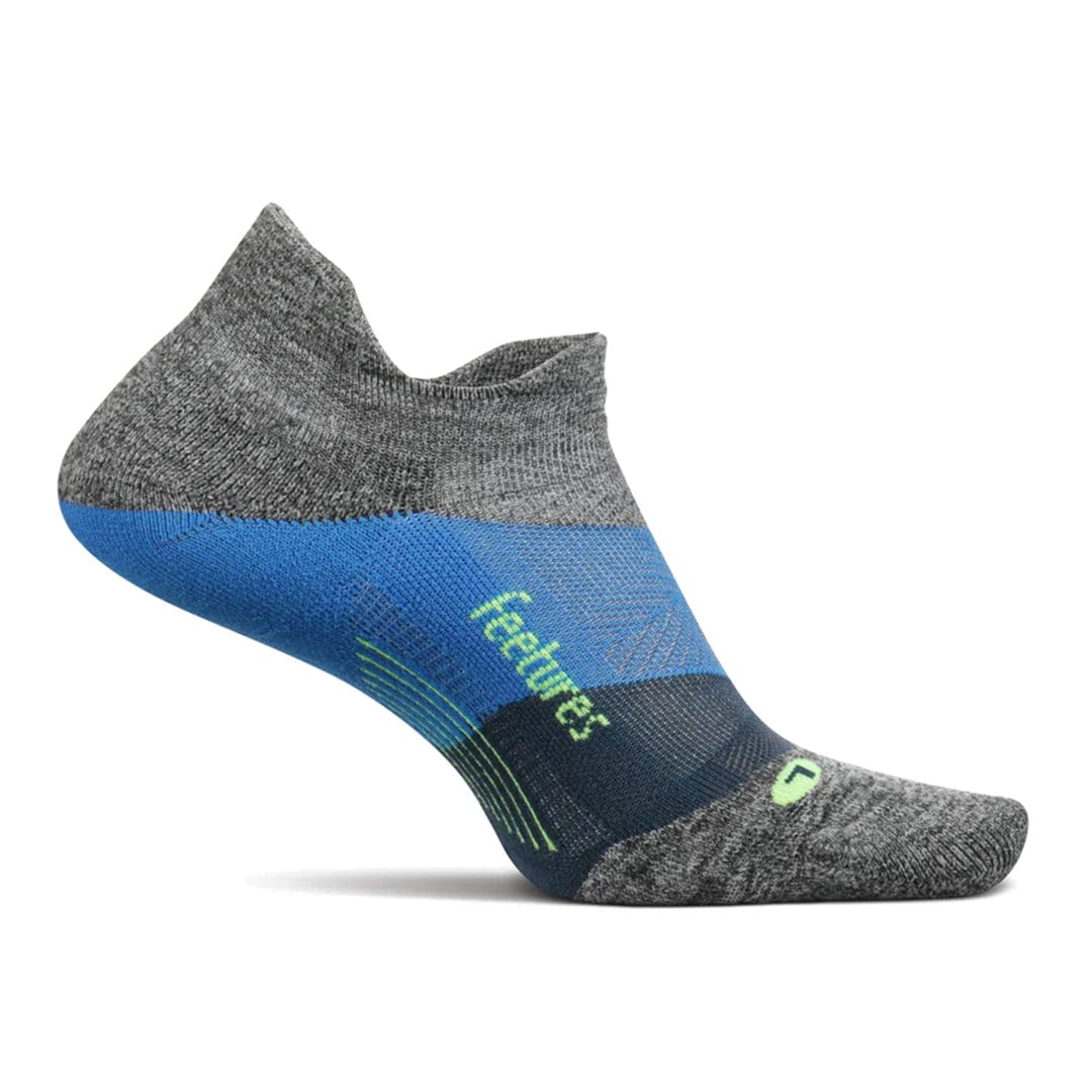 Feetures Socks S / Gravity Gray Elite Max Cushion No Show Tab Sock XMiles