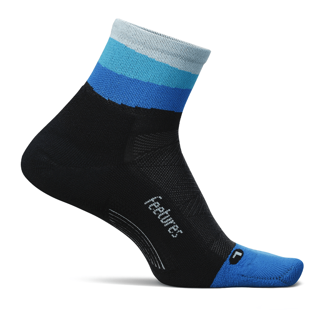 Feetures Socks S / Oceanic Ascent Elite Light Cushion Quarter Running Sock XMiles