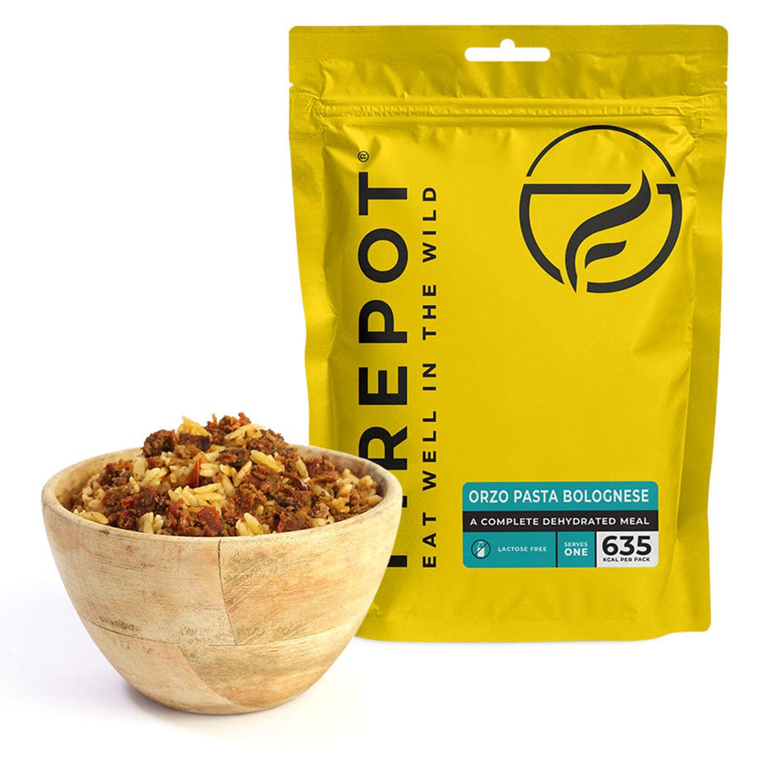 FIREPOT Meal Replacement Single Serving / Orzo Pasta Bolognese Dehydrated Meal XMiles