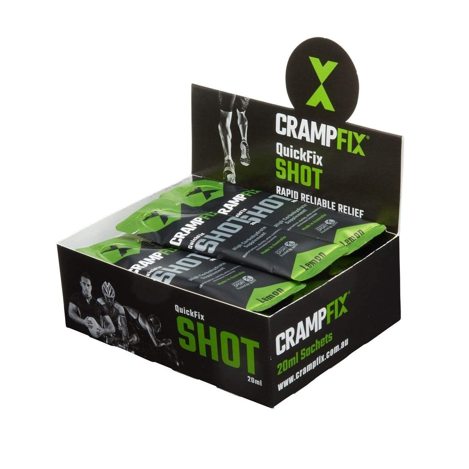 Fixx Nutrition Gels Box of 15 / Lemon CrampFix QuickFix Shot XMiles