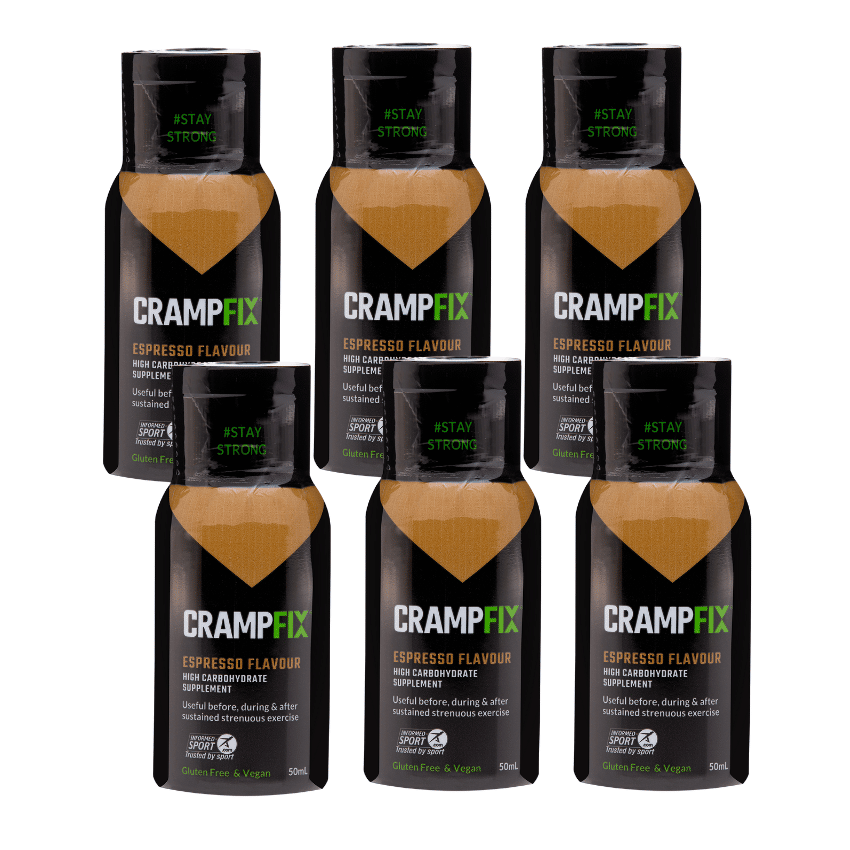 Fixx Nutrition Supplement Pack of 6 / Espresso CrampFix Bottle XMiles