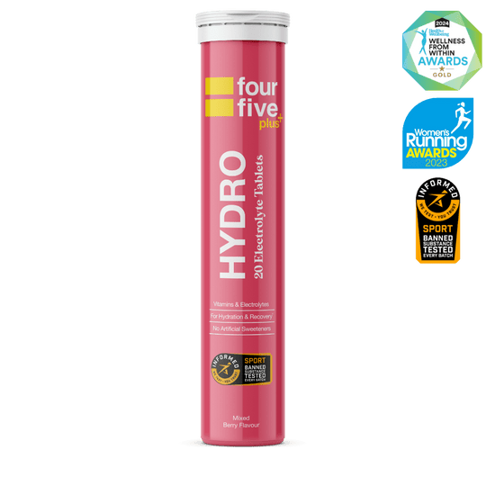 fourfive Electrolyte Drinks 20 Tablets / Natural Berry / Single Tube Hydro Plus XMiles