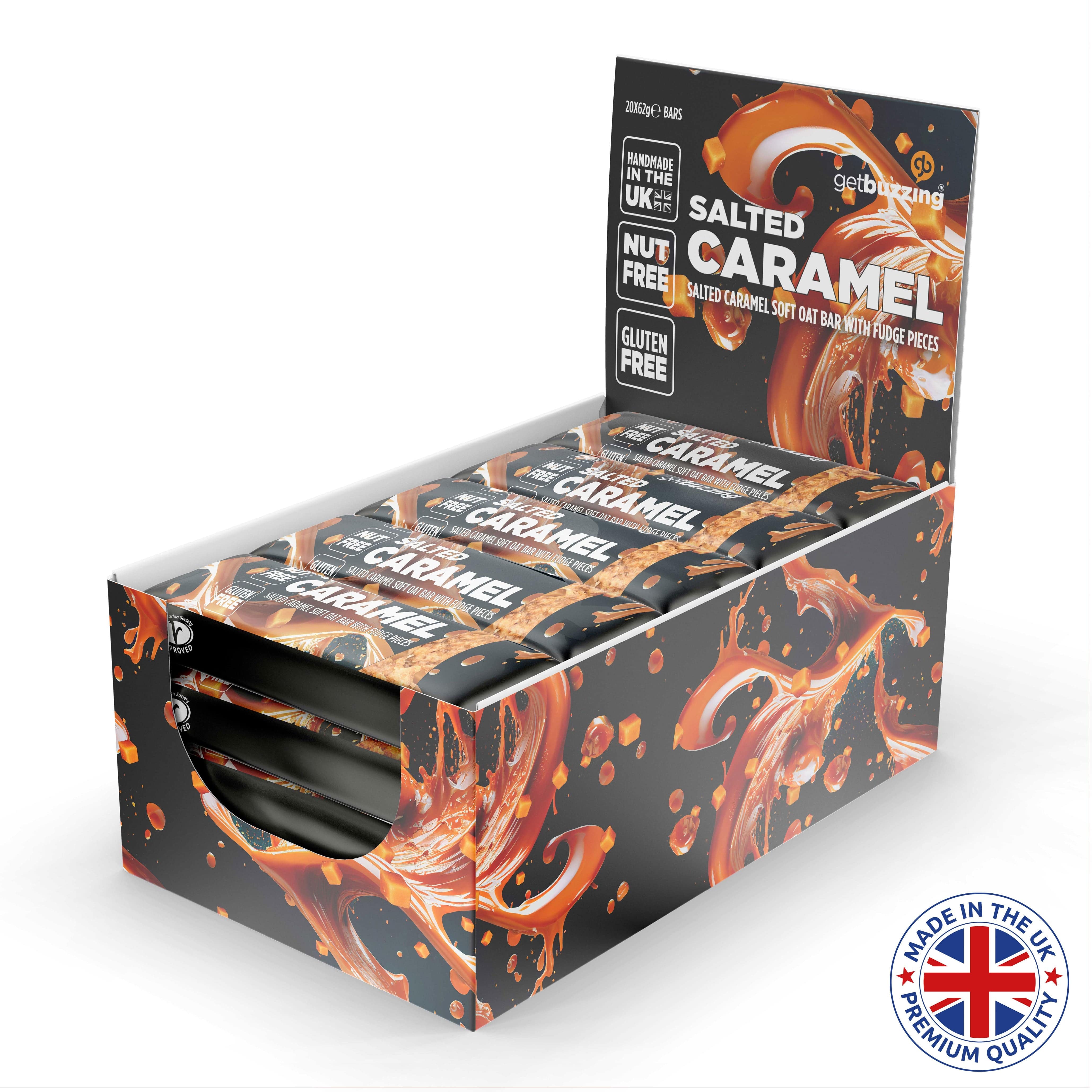 Getbuzzing Energy Bars Box of 20 / Salted Caramel Getbuzzing Flapjack XMiles