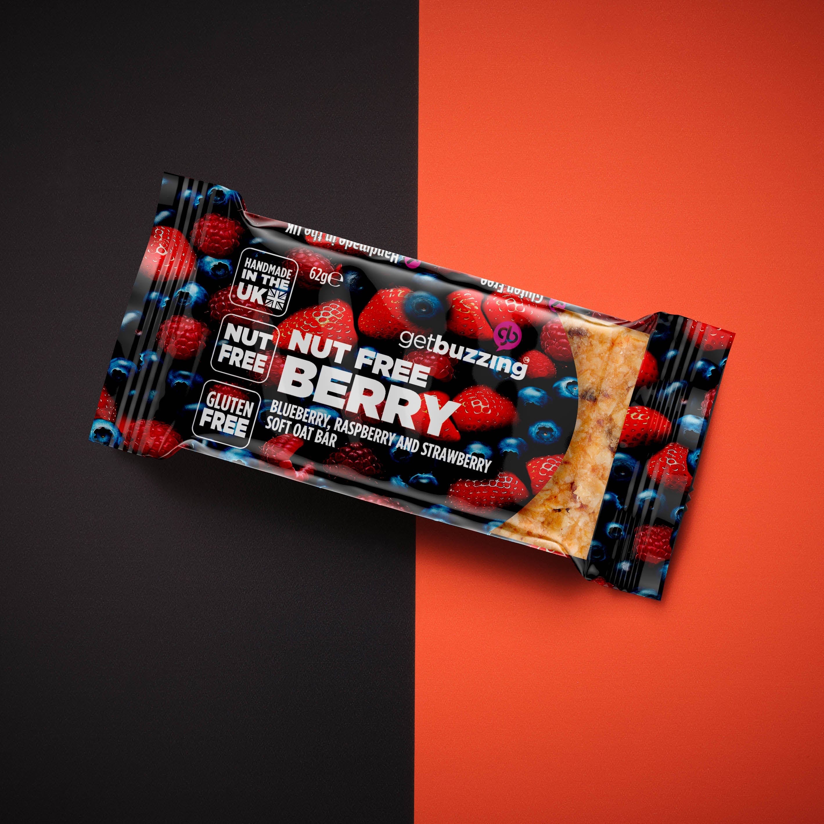 Getbuzzing Energy Bars Single Serve / Berry Getbuzzing Flapjack XMiles