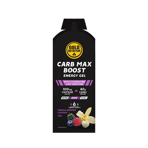 Gold Nutrition Gels Single Serve / Vanilla Berries Carb Max Boost Energy Gel XMiles