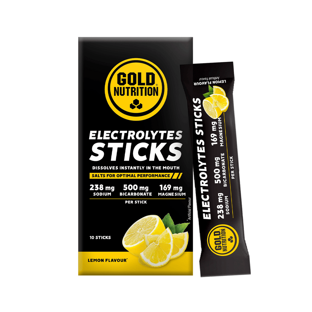 GoldNutrition Electrolyte Drinks Box of 10 / Lemon Electrolyte Sticks XMiles