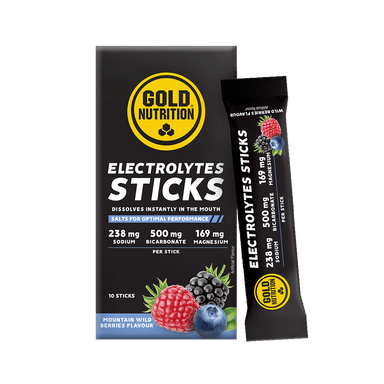 GoldNutrition Electrolyte Drinks Box of 10 / Wild Berries Electrolyte Sticks XMiles