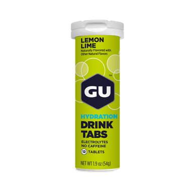 GU Electrolyte Drinks 12 Serving Tube / Lemon & Lime GU Hydration Drink Tabs XMiles