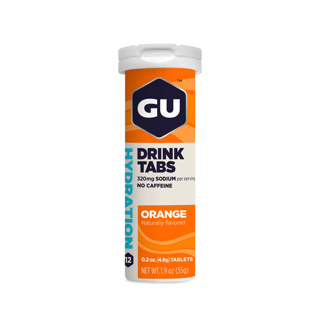 GU Electrolyte Drinks 12 Serving Tube / Orange GU Hydration Drink Tabs XMiles