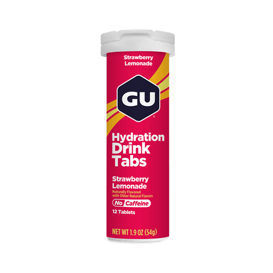 GU Electrolyte Drinks 12 Serving Tube / Strawberry Lemonade GU Hydration Drink Tabs XMiles