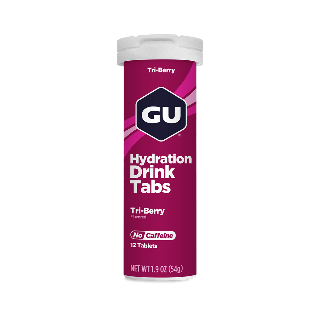 GU Electrolyte Drinks 12 Serving Tube / Tri Berry GU Hydration Drink Tabs XMiles