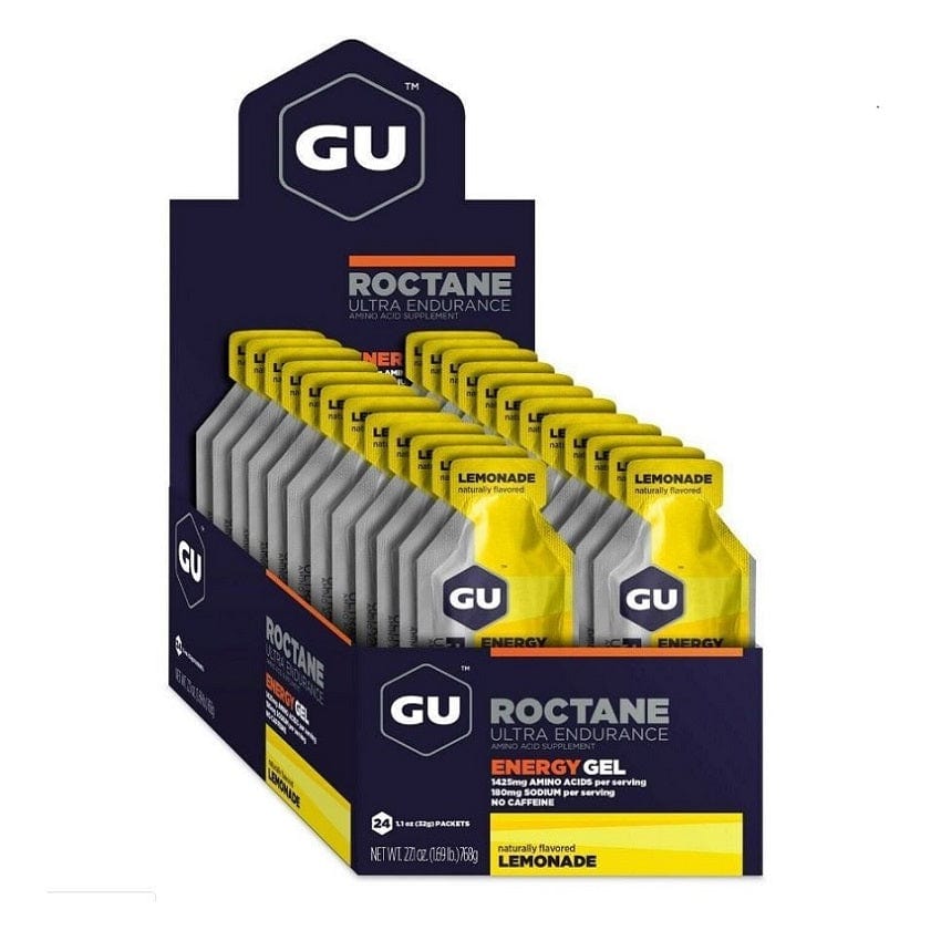 GU Gels Box of 24 / Lemonade Roctane Energy Gel XMiles