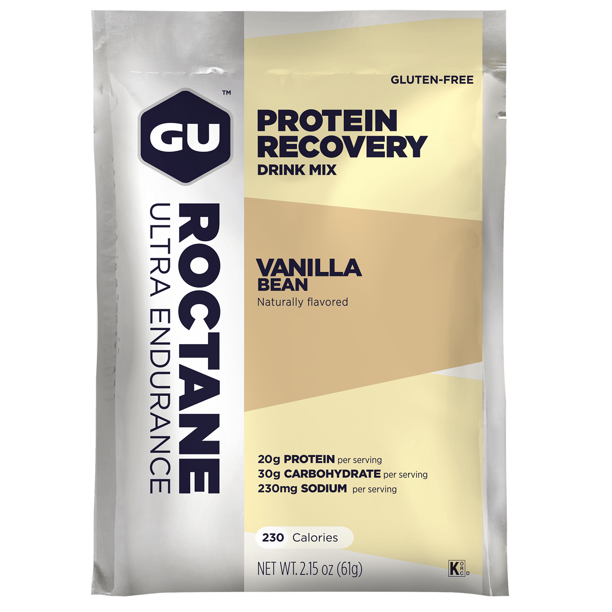 GU Protein Drink Single Sachet / Vanilla Bean Roctane Protein Recovery Drink XMiles
