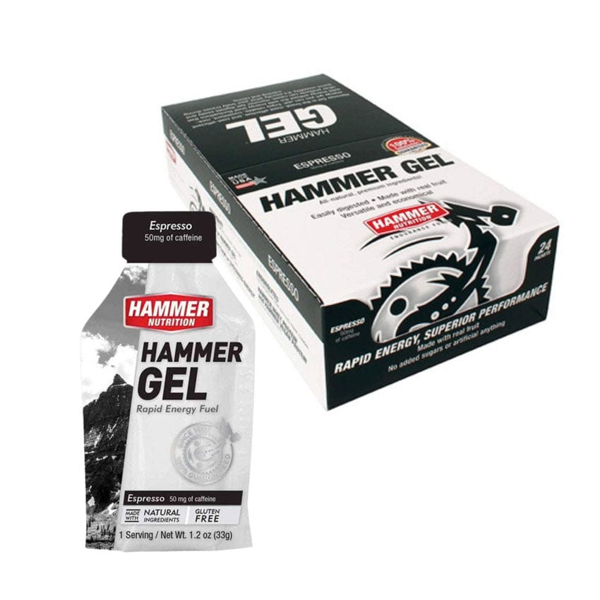 Hammer Nutrition Gels Box of 24 / Espresso (50 mg caffeine) Hammer Gel XMiles
