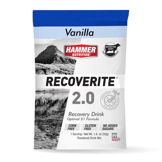 Hammer Nutrition Protein Drink Single Serve / Vanilla Recoverite 2.0 XMiles