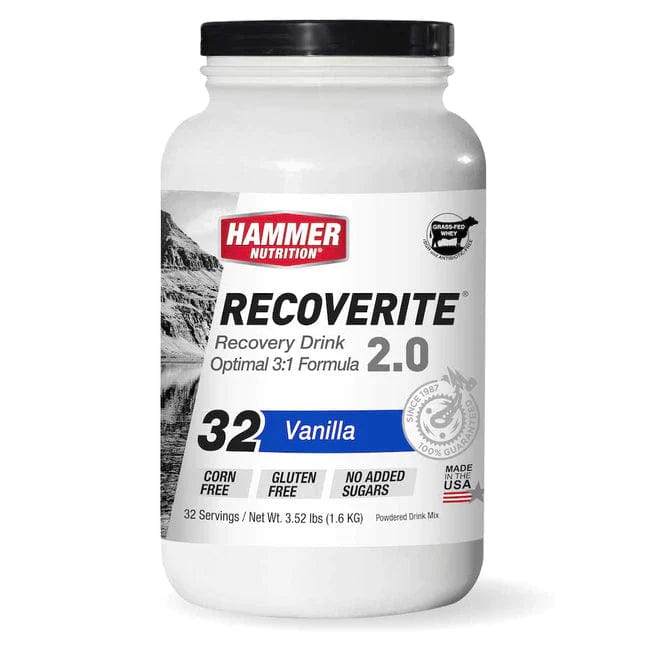 Hammer Nutrition Protein Drink Vanilla / 32 Serving Tub Recoverite 2.0 XMiles