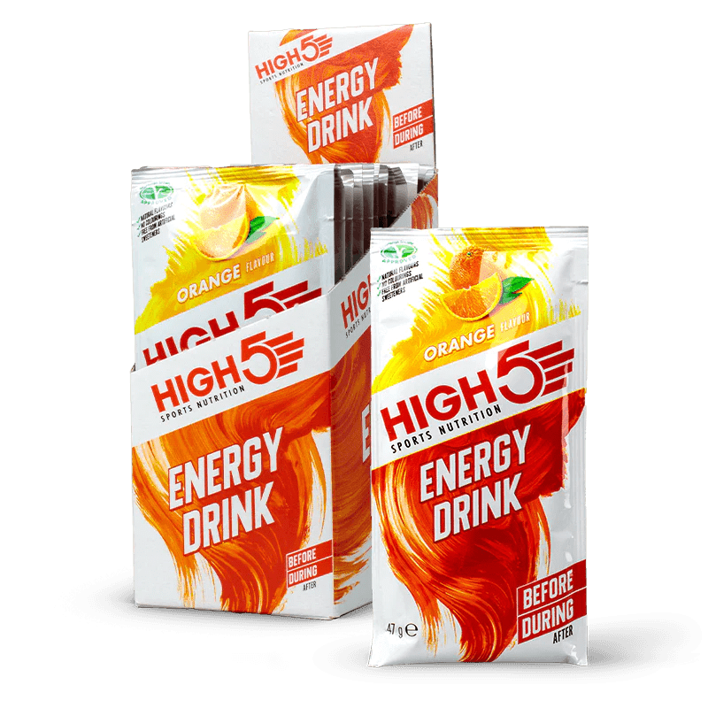 High5 Energy Drink Box of 12 Sachets / Orange Energy Drink XMiles