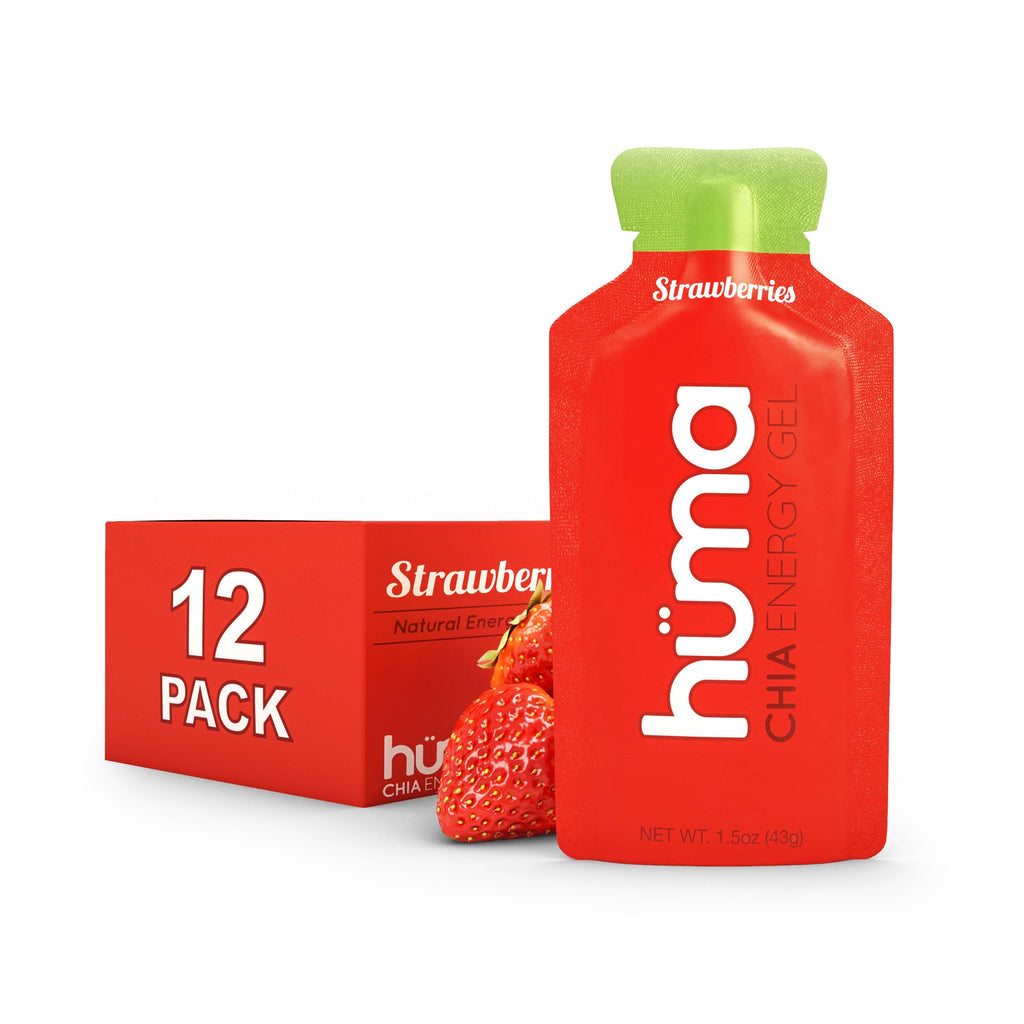 Hüma Gels Pack of 12 / Strawberries Huma Chia Energy Gel XMiles