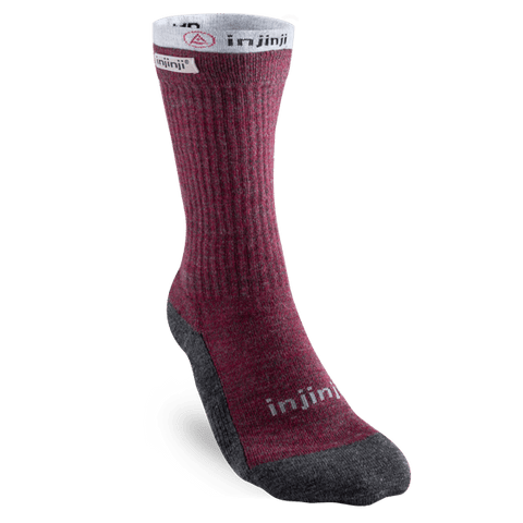Injinji Socks M/L / Maroon Injinji Womens Liner + Hiker Crew XMiles