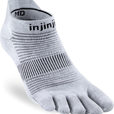 Injinji Socks XS \ S / Gray Injinji Women's RUN Lightweight No-Show XMiles