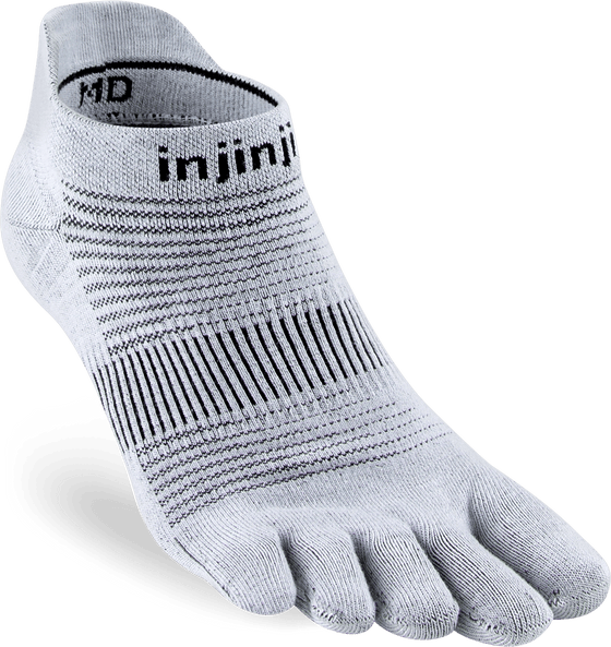 Injinji Socks XS \ S / Gray Injinji Women's RUN Lightweight No-Show XMiles