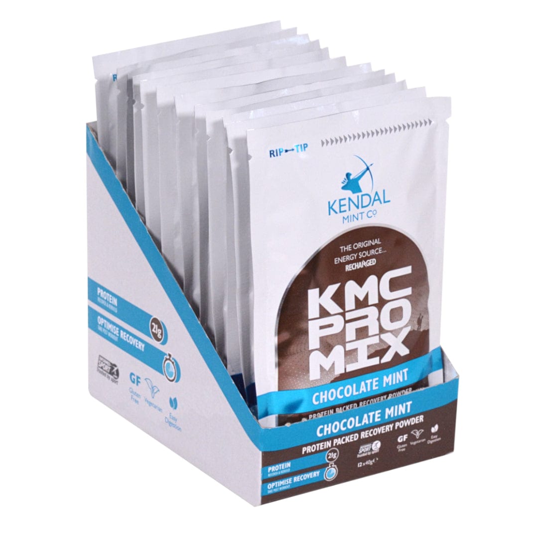 Kendal Mint Co. Protein Drink Box of 10 / Chocolate Mint KMC PRO MIX: Protein Packed Recovery Powder XMiles