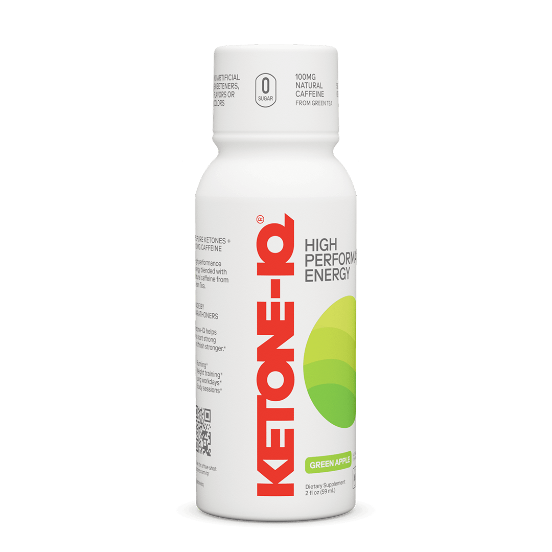 Ketone-IQ Supplement Single Serve / Green Apple Ketone-IQ +Caffeine Shot XMiles