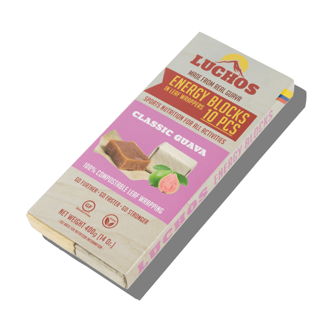 Luchos Energy Bars Pack of 10 / Classic Guava Guava Energy Blocks XMiles