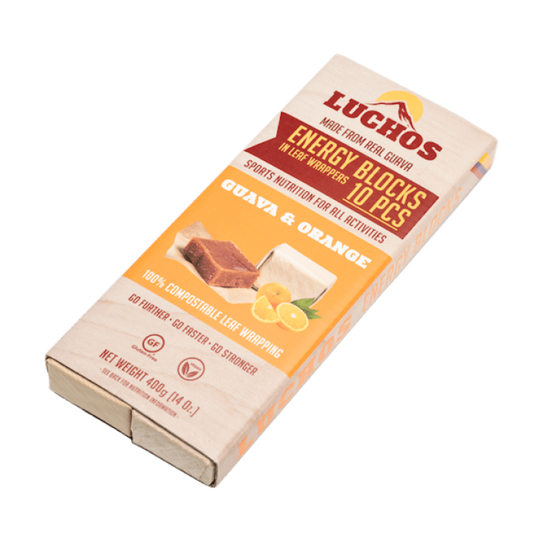 Luchos Energy Bars Pack of 10 / Guava & Orange Guava Energy Blocks XMiles