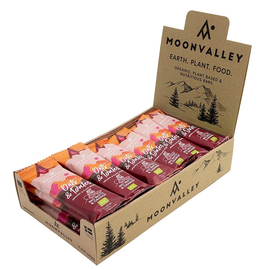 Moonvalley Energy Bars Box of 18 / Red Beets & Orange Oats & Dates Bar XMiles