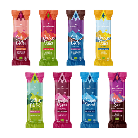 Moonvalley Energy Bars Energy & Protein (8 bars) Moonvalley Bar Trial Pack XMiles
