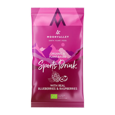 Moonvalley Energy Drink Single Serve / Raspberries & Blueberries Organic Sports Drinks XMiles