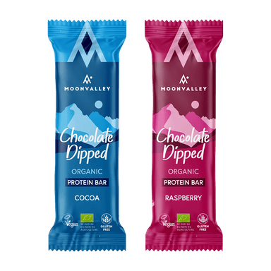 Moonvalley Protein Bar Pack of 6 / Mixed Chocolate-Dipped Protein Bar XMiles