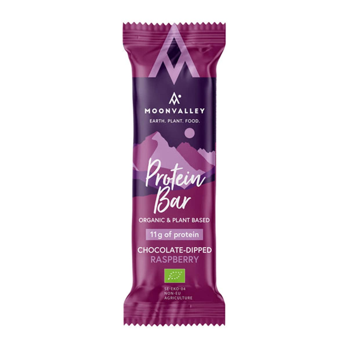 Moonvalley Protein Bar Raspberry Organic Protein Bar Chocolate-Dipped XMiles